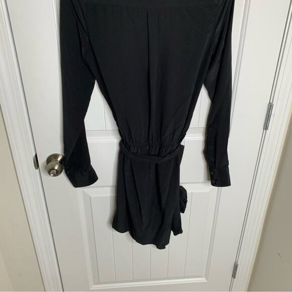Haute Hippie black‎ silk long sleeves belted mini dress size small - Picture 9 of 12